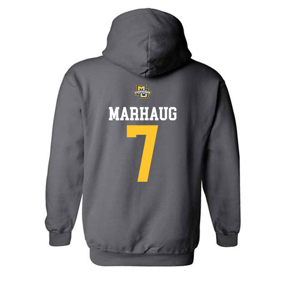 Marquette - NCAA Women's Soccer : Ida Marhaug - Sports Shersey Hooded Sweatshirt-1