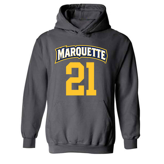 Marquette - NCAA Women's Soccer : Kiley McMinn - Sports Shersey Hooded Sweatshirt-0
