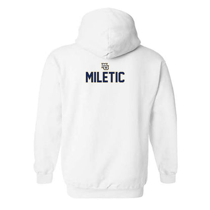 Marquette - NCAA Men's Basketball : Ian Miletic - Generic Shersey Hooded Sweatshirt-1
