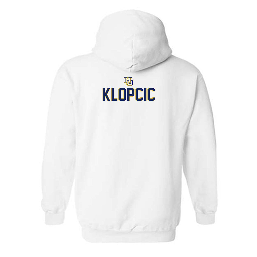 Marquette - NCAA Men's Track & Field : Andrew Klopcic - Generic Shersey Hooded Sweatshirt-1