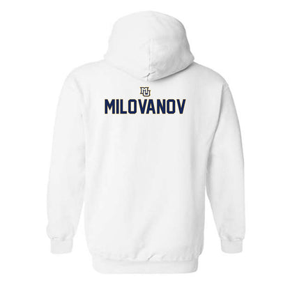 Marquette - NCAA Men's Soccer : Justin Milovanov - Generic Shersey Hooded Sweatshirt-1