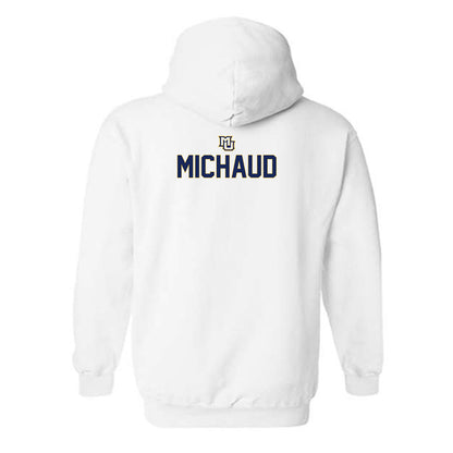 Marquette - NCAA Men's Lacrosse : Scott Michaud - Generic Shersey Hooded Sweatshirt-1