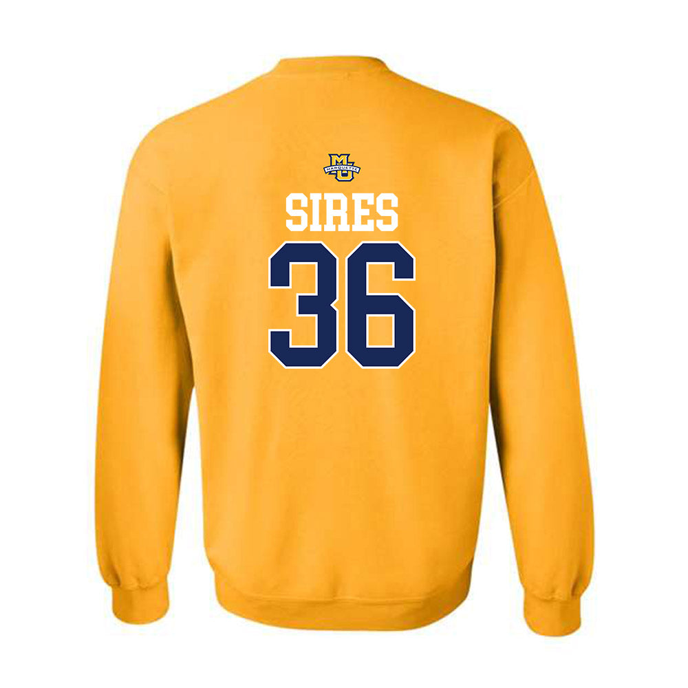 Marquette - NCAA Men's Lacrosse : Ronald Sires - Sports Shersey Crewneck Sweatshirt-1