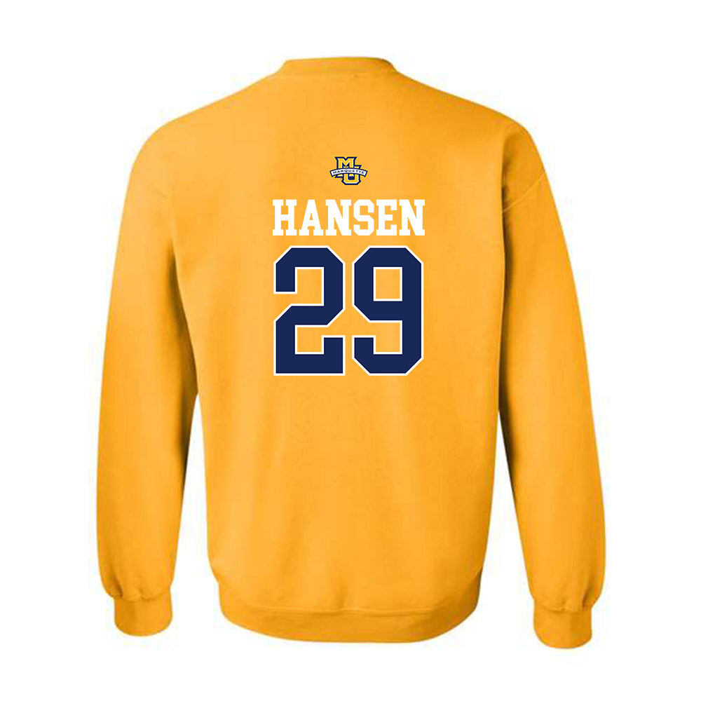 Marquette - NCAA Women's Lacrosse : Megan Hansen - Sports Shersey Crewneck Sweatshirt-1