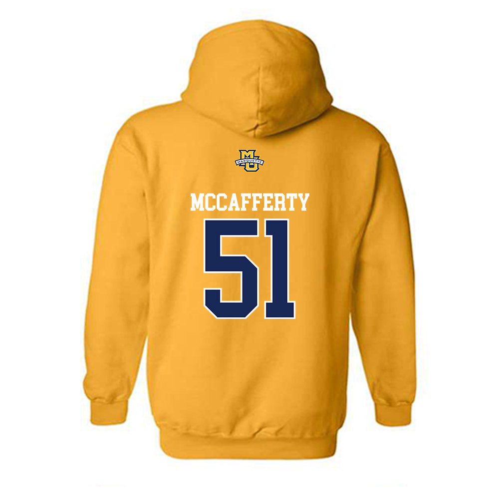 Marquette - NCAA Men's Lacrosse : Easton McCafferty - Sports Shersey Hooded Sweatshirt-1
