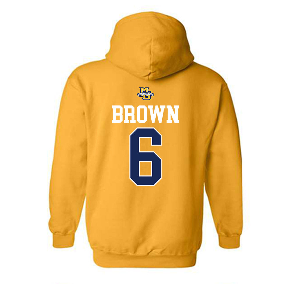 Marquette - NCAA Women's Lacrosse : Haley Brown - Sports Shersey Hooded Sweatshirt-1