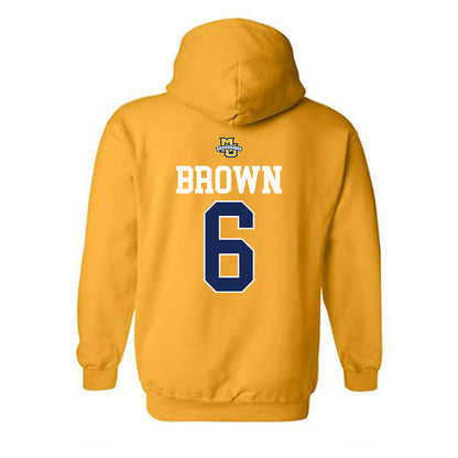 Marquette - NCAA Women's Lacrosse : Haley Brown - Sports Shersey Hooded Sweatshirt-1