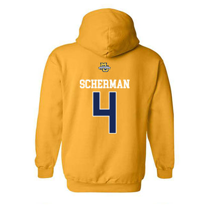 Marquette - NCAA Men's Lacrosse : Brol Scherman - Sports Shersey Hooded Sweatshirt