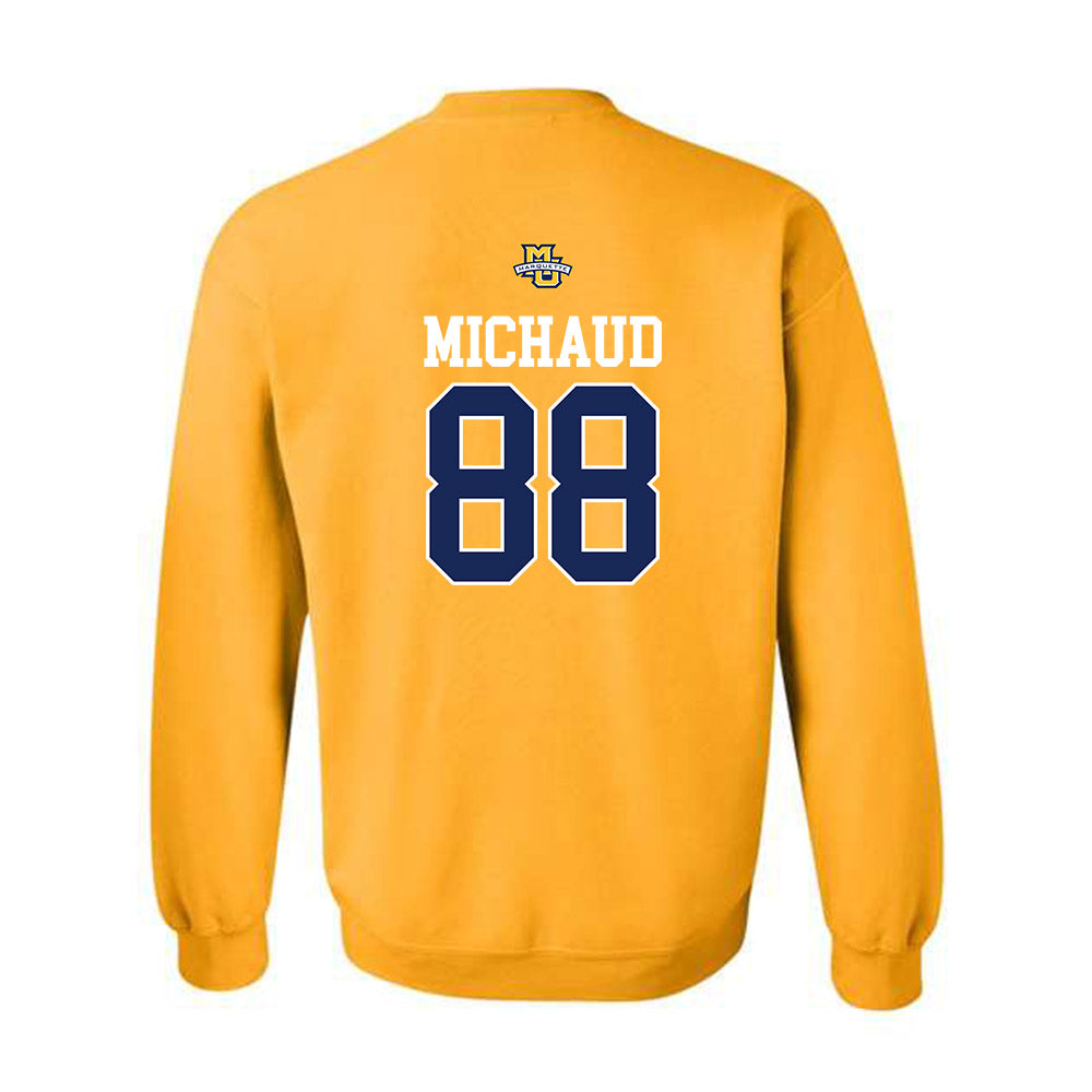 Marquette - NCAA Men's Lacrosse : Scott Michaud - Sports Shersey Crewneck Sweatshirt-1