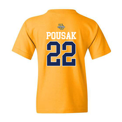 Marquette - NCAA Men's Lacrosse : Ben Pousak - Sports Shersey Youth T-Shirt-1