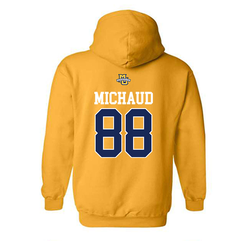 Marquette - NCAA Men's Lacrosse : Scott Michaud - Sports Shersey Hooded Sweatshirt-1