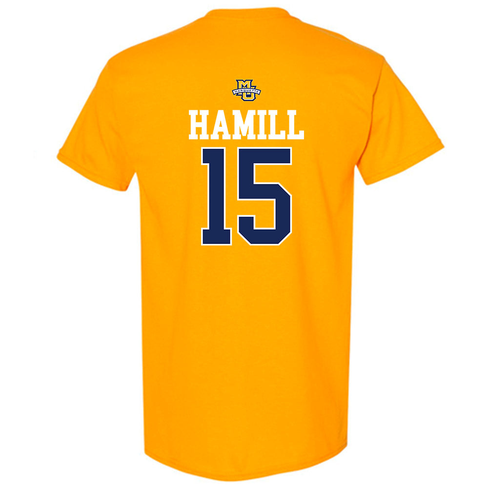 Marquette - NCAA Men's Lacrosse : Matt Hamill - Sports Shersey T-Shirt-1