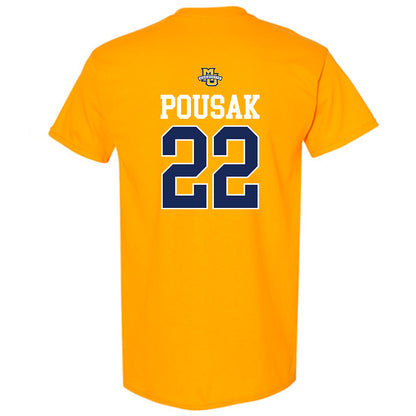 Marquette - NCAA Men's Lacrosse : Benjamin Pousak - Sports Shersey T-Shirt-1