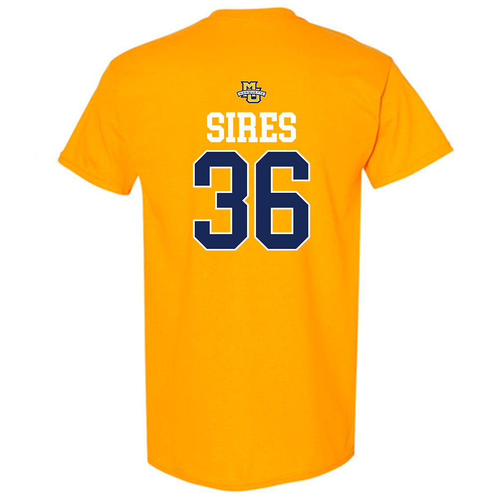 Marquette - NCAA Men's Lacrosse : Ronald Sires - Sports Shersey T-Shirt-1