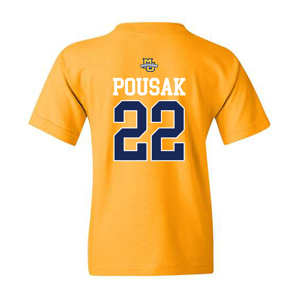 Marquette - NCAA Men's Lacrosse : Benjamin Pousak - Sports Shersey Youth T-Shirt-1