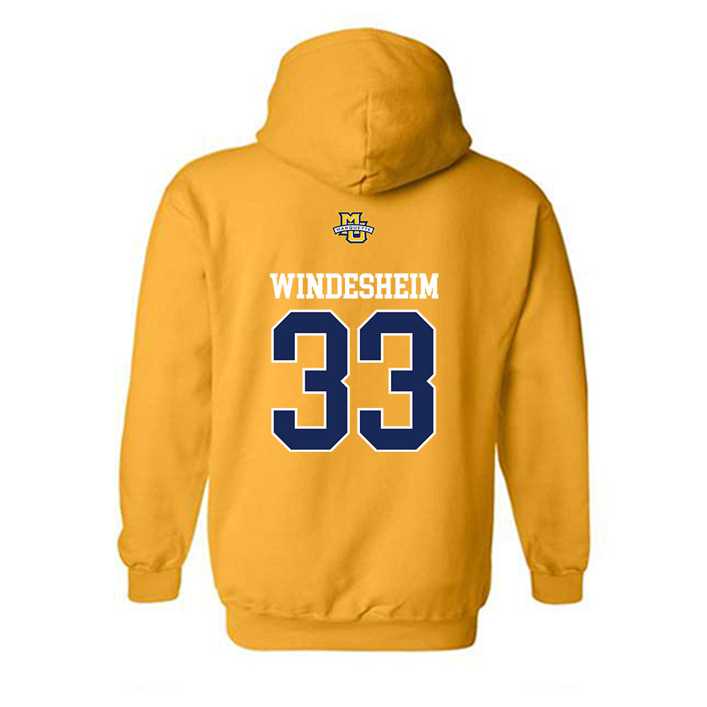 Marquette - NCAA Women's Lacrosse : Gabby Windesheim - Sports Shersey Hooded Sweatshirt-1