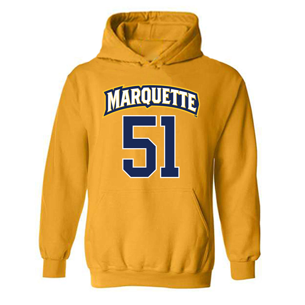 Marquette - NCAA Men's Lacrosse : Easton McCafferty - Sports Shersey Hooded Sweatshirt-0
