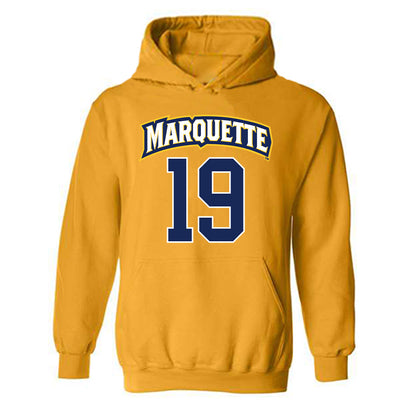 Marquette - NCAA Men's Lacrosse : Connor Coutu - Sports Shersey Hooded Sweatshirt-0