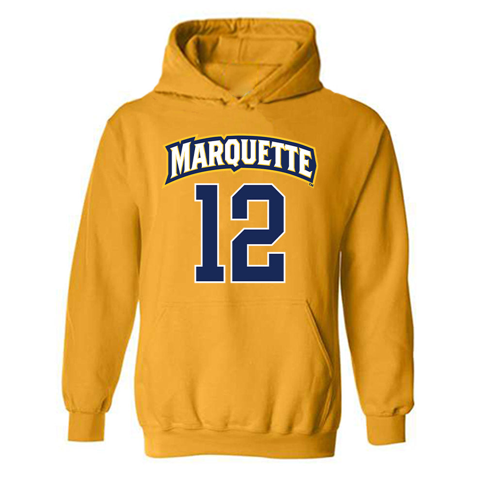Marquette - NCAA Women's Lacrosse : Ella Mautz - Sports Shersey Hooded Sweatshirt-0