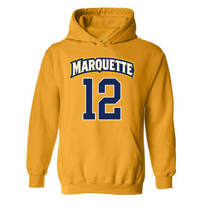 Marquette - NCAA Women's Lacrosse : Ella Mautz - Sports Shersey Hooded Sweatshirt-0