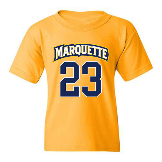 Marquette - NCAA Men's Lacrosse : PJ McColgan - Sports Shersey Youth T-Shirt-0