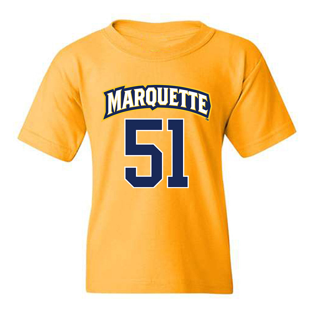 Marquette - NCAA Men's Lacrosse : Easton McCafferty - Sports Shersey Youth T-Shirt-0