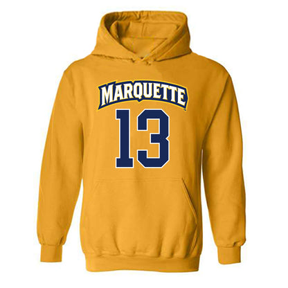Marquette - NCAA Men's Lacrosse : Tucker Mullen - Sports Shersey Hooded Sweatshirt-0