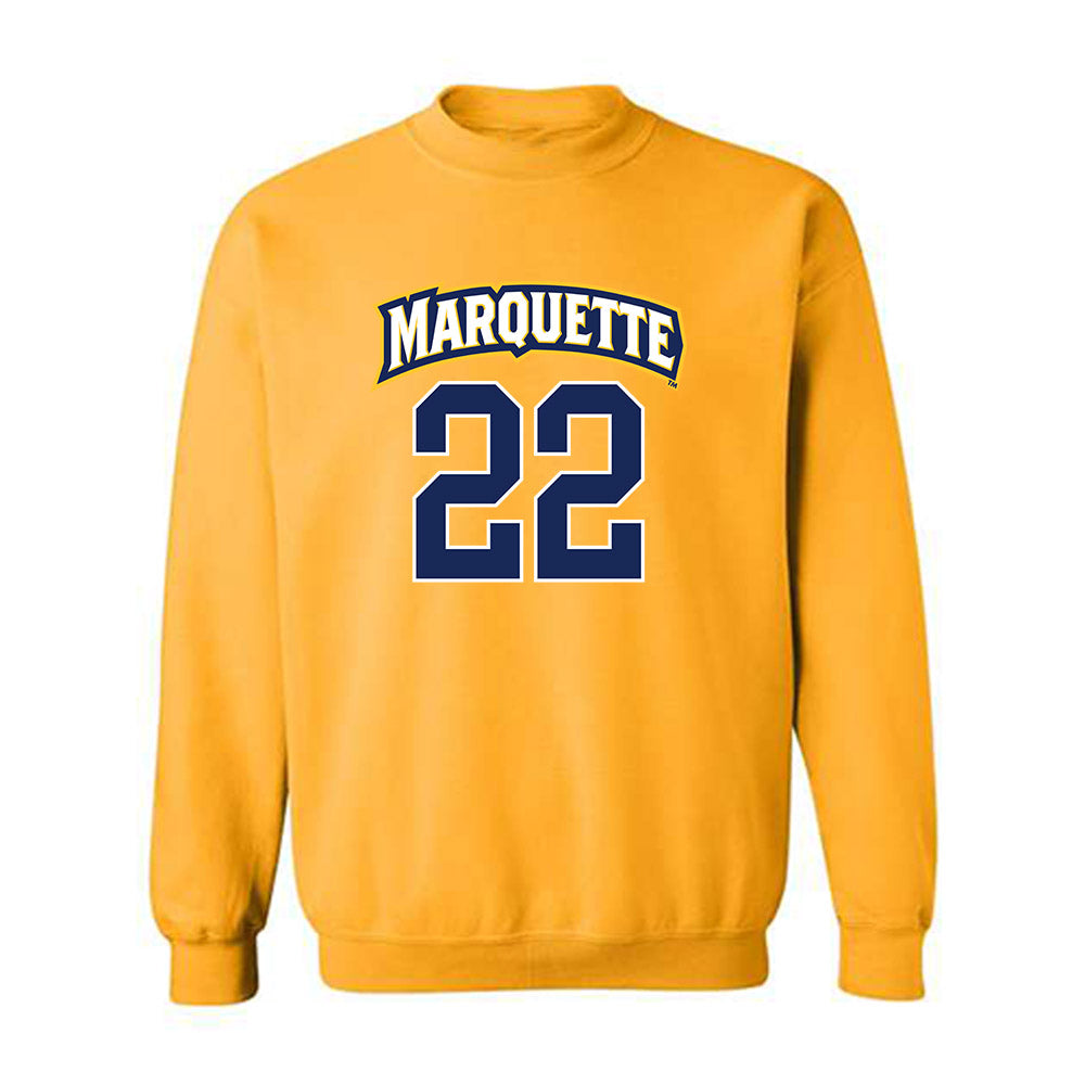 Marquette - NCAA Men's Lacrosse : Benjamin Pousak - Sports Shersey Crewneck Sweatshirt-0