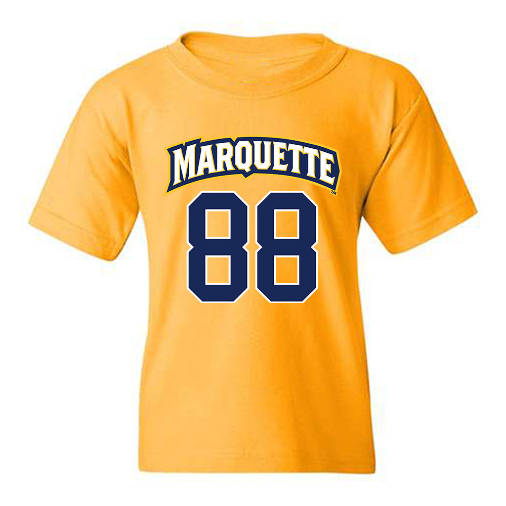 Marquette - NCAA Men's Lacrosse : Scott Michaud - Sports Shersey Youth T-Shirt-0