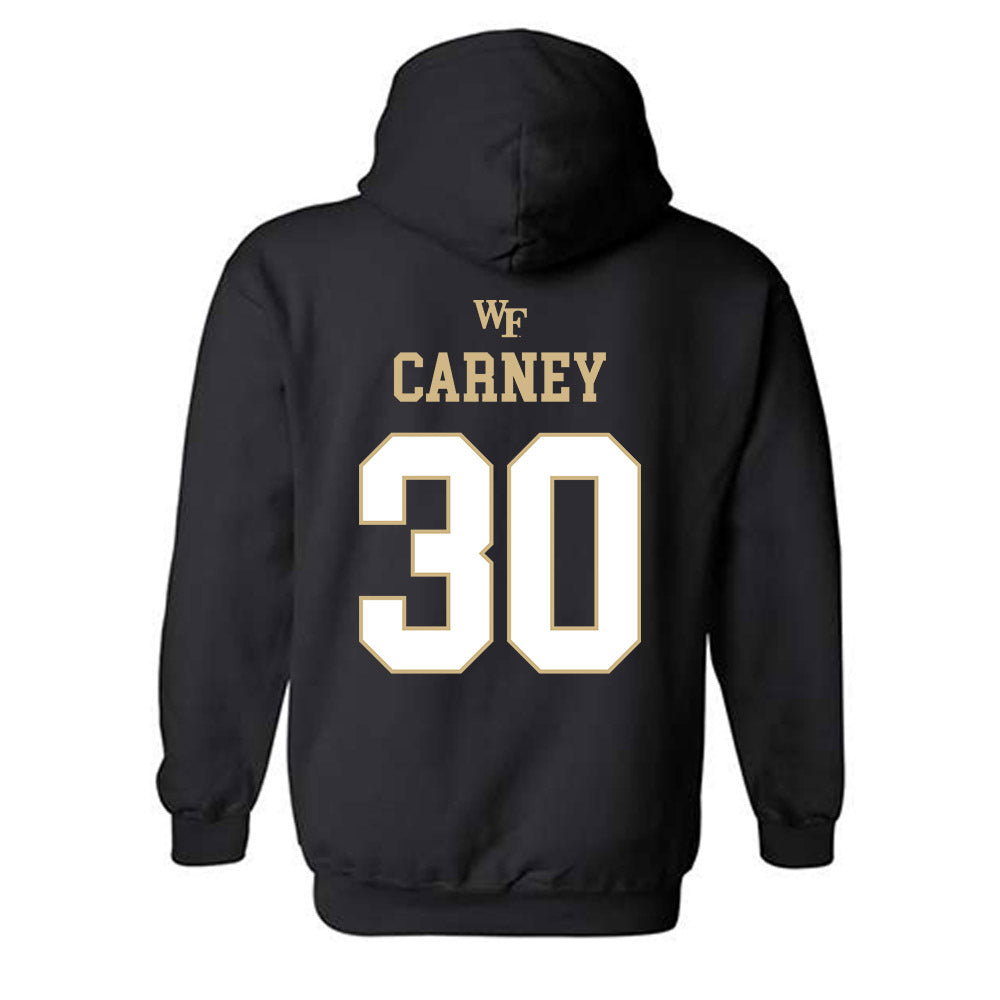 Wake Forest - NCAA Football : Tate Carney - Sports Shersey Hooded Sweatshirt-1