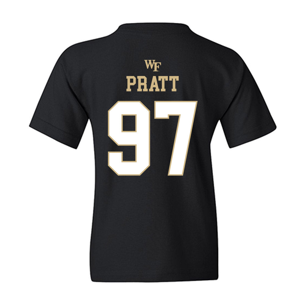 Wake Forest - NCAA Football : Josiah Pratt - Sports Shersey Youth T-Shirt-1