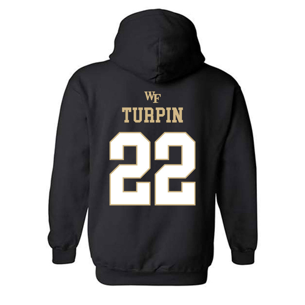 Wake Forest - NCAA Football : Myles Turpin - Sports Shersey Hooded Sweatshirt-1