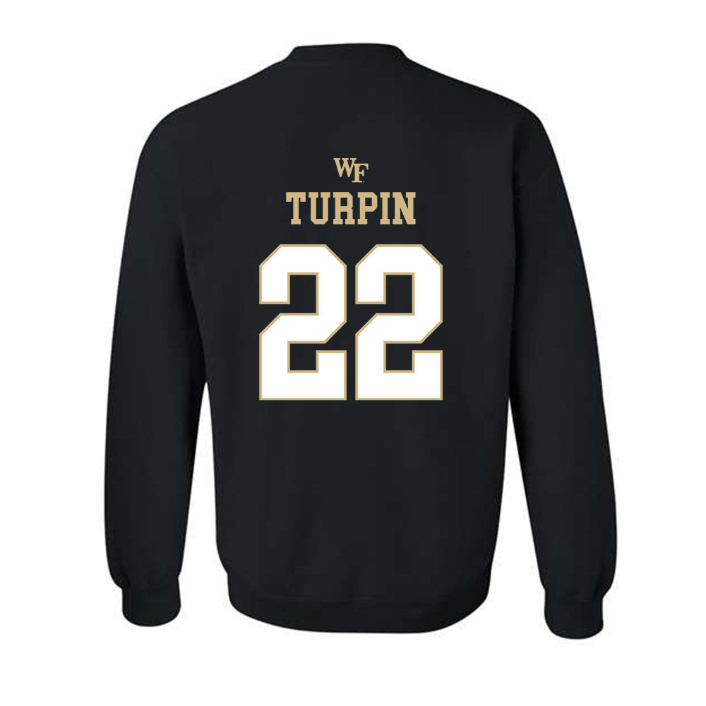 Wake Forest - NCAA Football : Myles Turpin - Sports Shersey Crewneck Sweatshirt-1