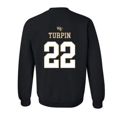 Wake Forest - NCAA Football : Myles Turpin - Sports Shersey Crewneck Sweatshirt-1