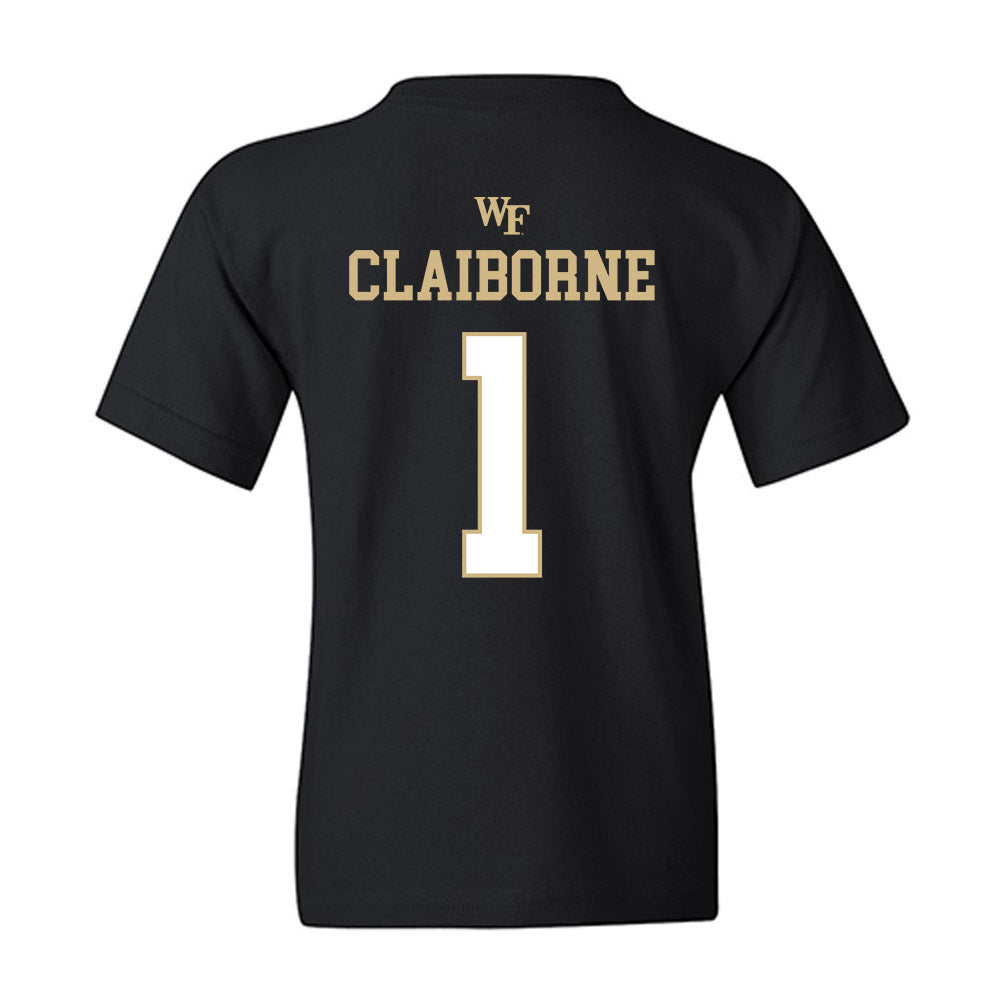 Wake Forest - NCAA Football : Demond Claiborne - Sports Shersey Youth T-Shirt-1