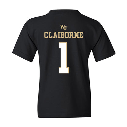 Wake Forest - NCAA Football : Demond Claiborne - Sports Shersey Youth T-Shirt-1