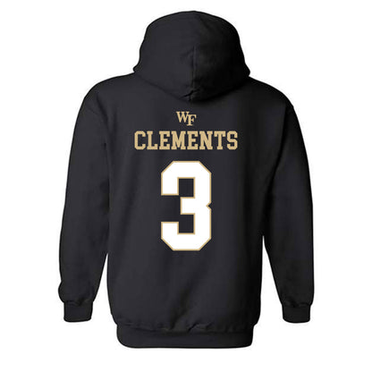 Wake Forest - NCAA Football : JaMario Clements - Sports Shersey Hooded Sweatshirt-1