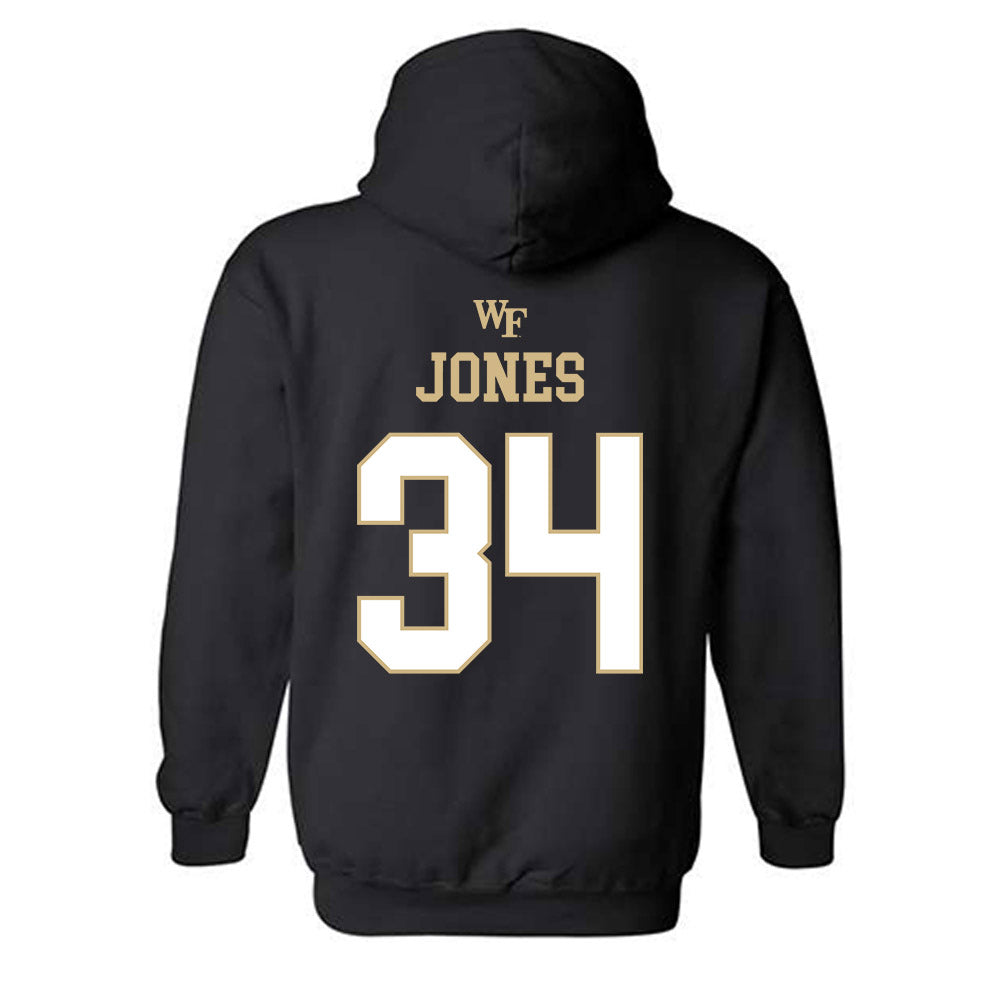 Wake Forest - NCAA Football : Darius Jones - Hooded Sweatshirt Sports Shersey