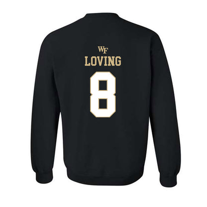 Wake Forest - NCAA Football : Jayden Loving - Sports Shersey Crewneck Sweatshirt-1