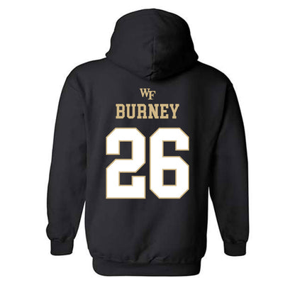 Wake Forest - NCAA Football : Tayshaun Burney - Hooded Sweatshirt Sports Shersey