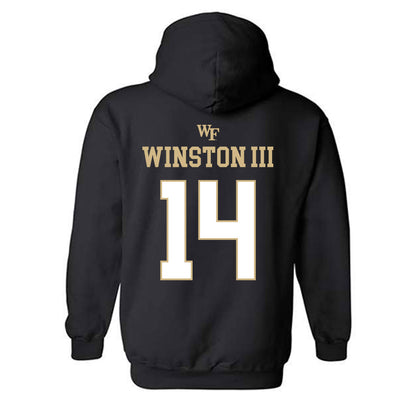 Wake Forest - NCAA Football : Braxton Winston III - Sports Shersey Hooded Sweatshirt-1