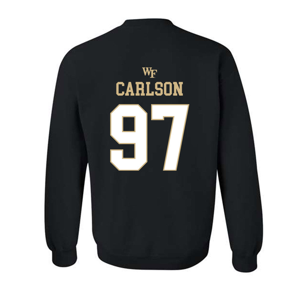 Wake Forest - NCAA Football : Caleb Carlson - Sports Shersey Crewneck Sweatshirt-1