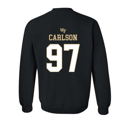 Wake Forest - NCAA Football : Caleb Carlson - Sports Shersey Crewneck Sweatshirt-1