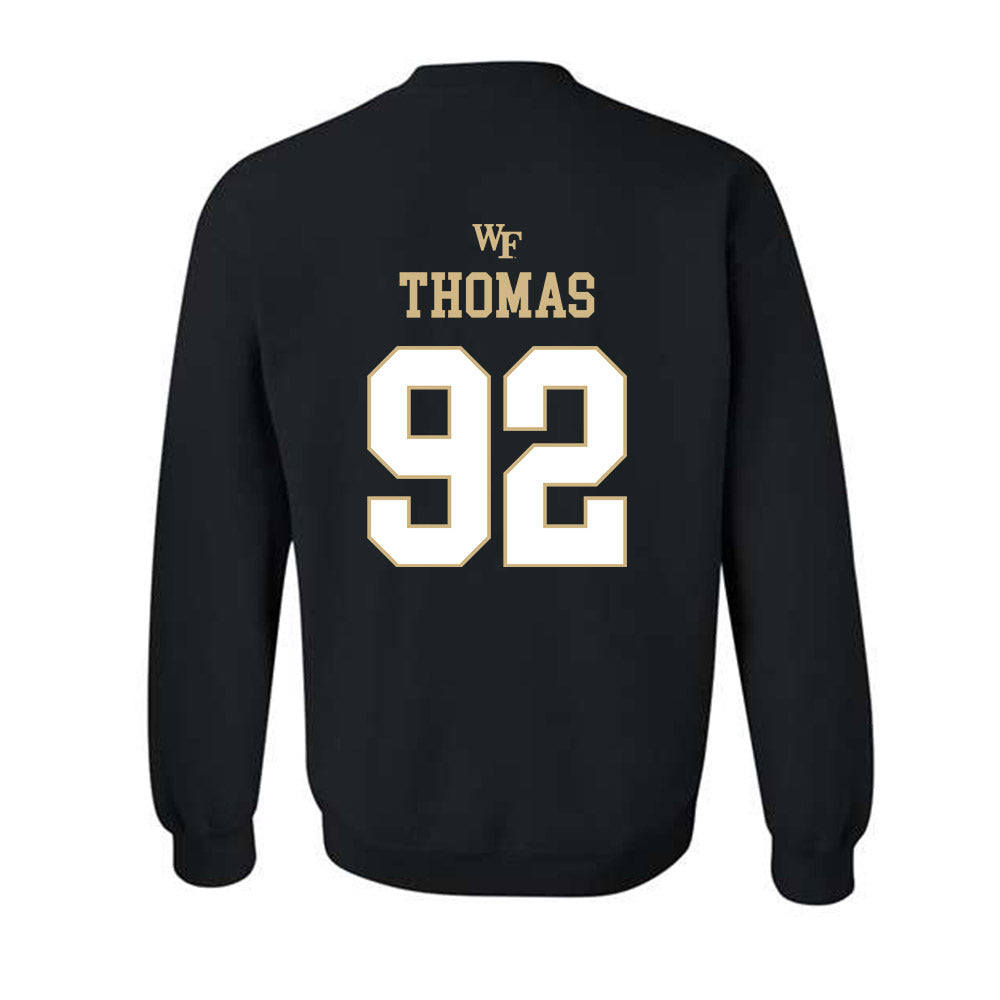 Wake Forest - NCAA Football : Ka'Shawn Thomas - Sports Shersey Crewneck Sweatshirt-1