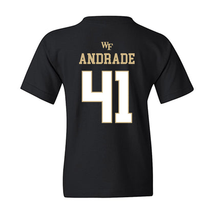 Wake Forest - NCAA Football : Mason Andrade - Sports Shersey Youth T-Shirt-1