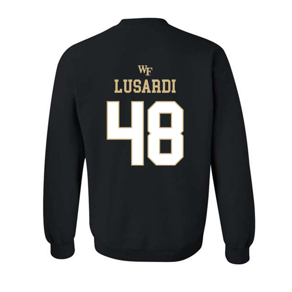 Wake Forest - NCAA Football : Matthew Lusardi - Sports Shersey Crewneck Sweatshirt-1
