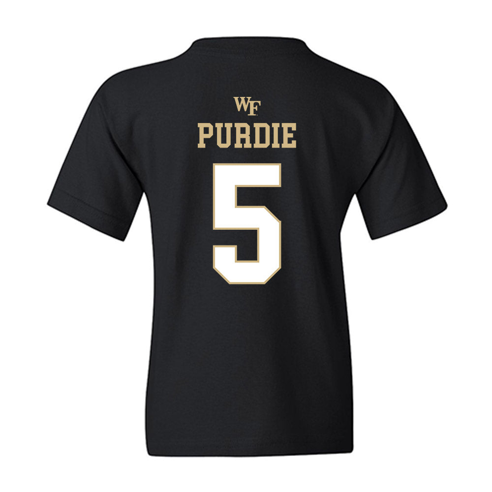 Wake Forest - NCAA Football : Deshawn Purdie - Sports Shersey Youth T-Shirt-1