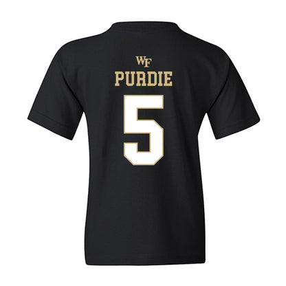 Wake Forest - NCAA Football : Deshawn Purdie - Sports Shersey Youth T-Shirt-1