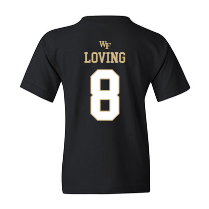 Wake Forest - NCAA Football : Jayden Loving - Sports Shersey Youth T-Shirt-1