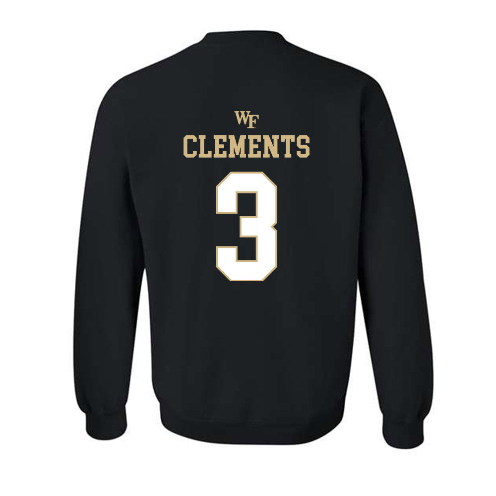 Wake Forest - NCAA Football : JaMario Clements - Sports Shersey Crewneck Sweatshirt-1
